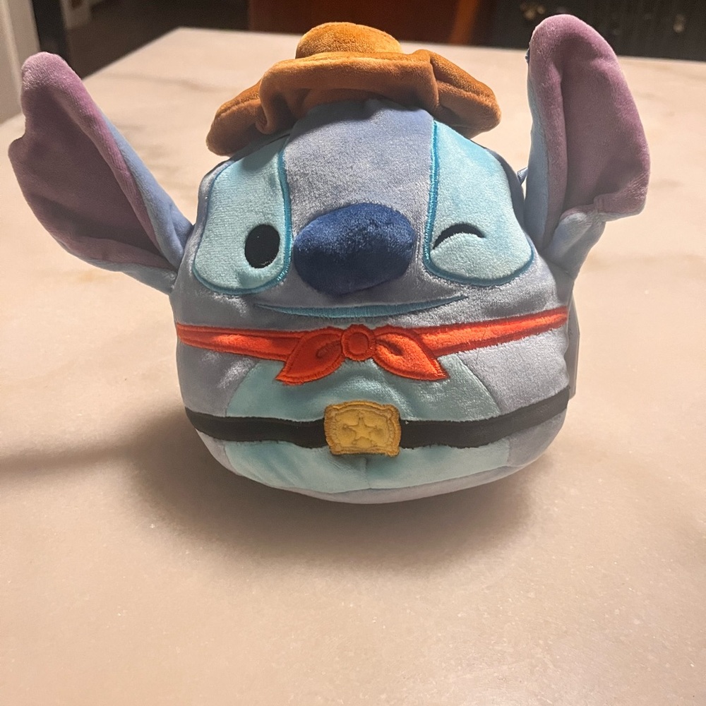Squishmallows Disney Stitch as Cowboy plush toy